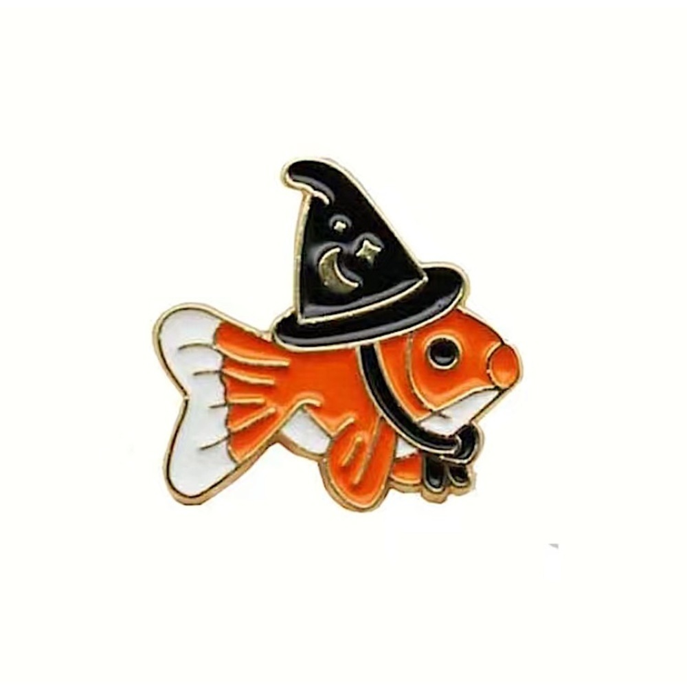 (3/$15) Wizard Goldfish Enamel Pin